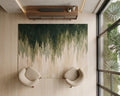 Hand Tufted Wool Area Rug, Forest Canopy Abstract Carpet, Nature Decor – main view